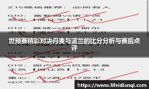 世预赛精彩对决丹麦与波兰的比分分析与赛后点评